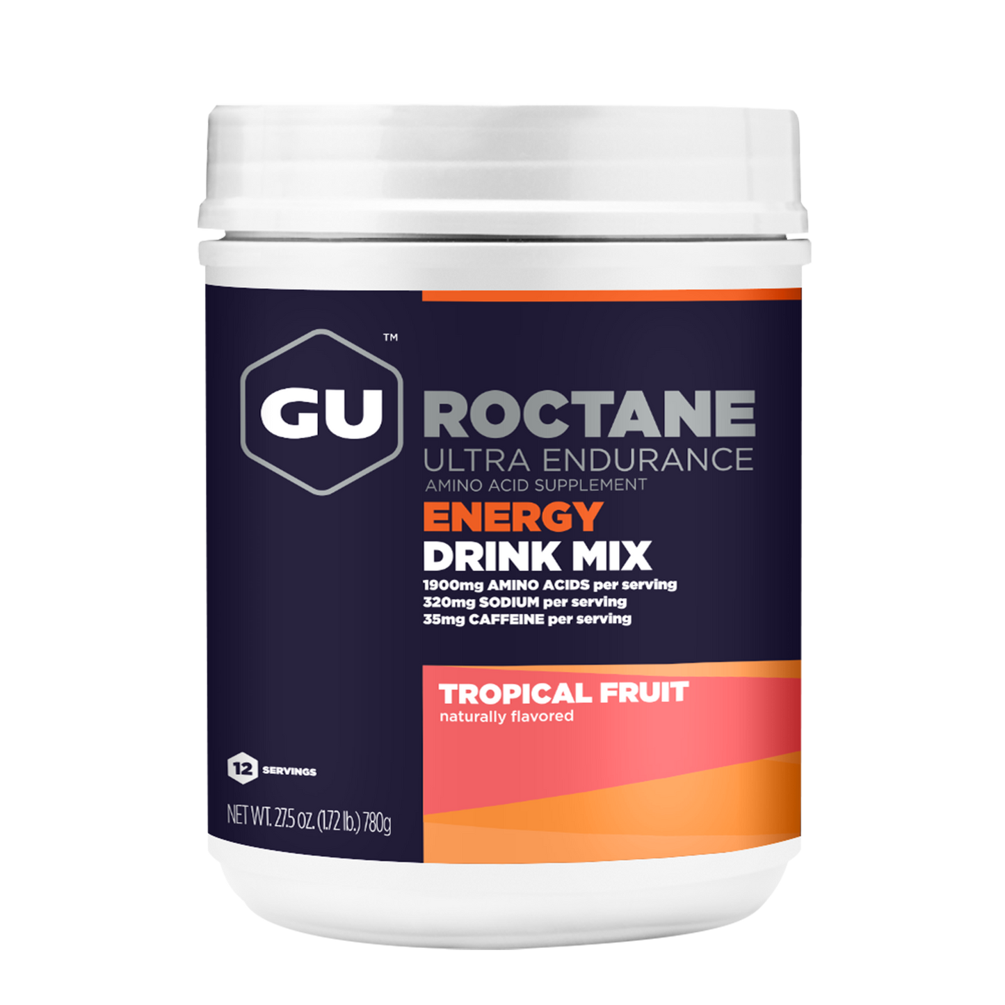 Tropical Fruit Roctane Energy Drink Mix 12-serving canister