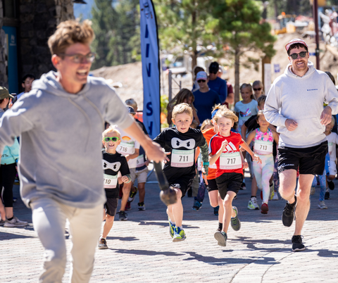 The start of the kid's race at Mammoth Trail Fest