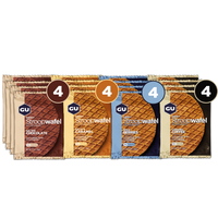 energy stroopwafel mixed box - 4 salted chocolate, 4 salty's caramel, 4 wild berries, 4 caramel coffee