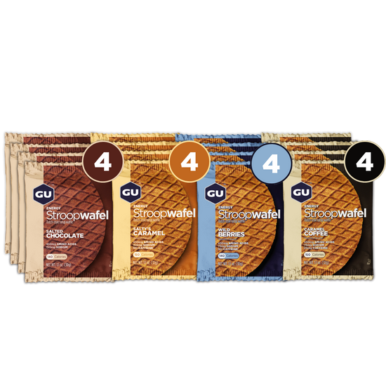 energy stroopwafel mixed box - 4 salted chocolate, 4 salty